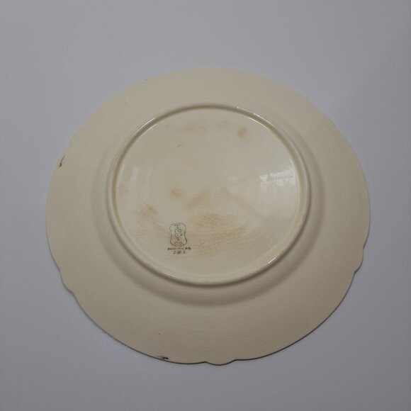 Vintage TS&T Yellow Flower Scalloped Dinner Plate Made In USA 10" Diameter - Picture 11 of 11